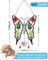 Gifts for Mom Butterfly Suncatcher I Love You Mom Stained Glass Sun Catcher Hanging for Window Wind Chime Pressed Dried Flowers Engraved and Metal Charm Mothers Day Valentine's Birthday Decor